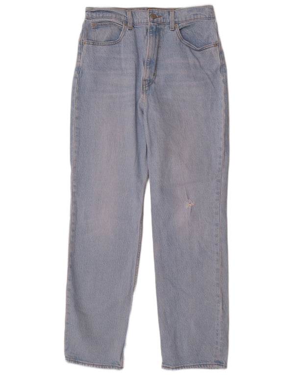 Levi's Womens High Waist Slim Straight Jeans W28 L28 Blue Cotton
