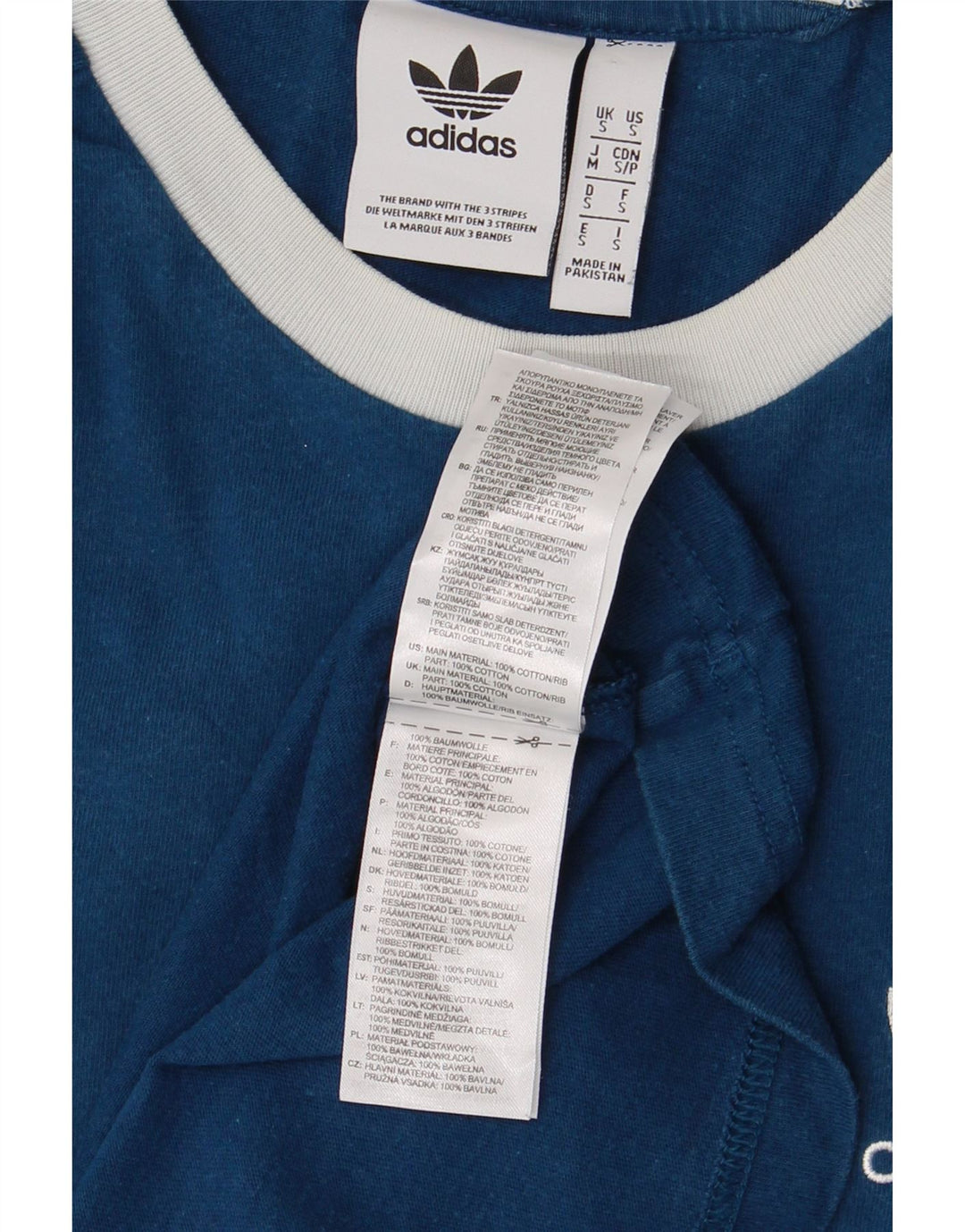 ADIDAS Mens T-Shirt Top Small Navy Blue Cotton