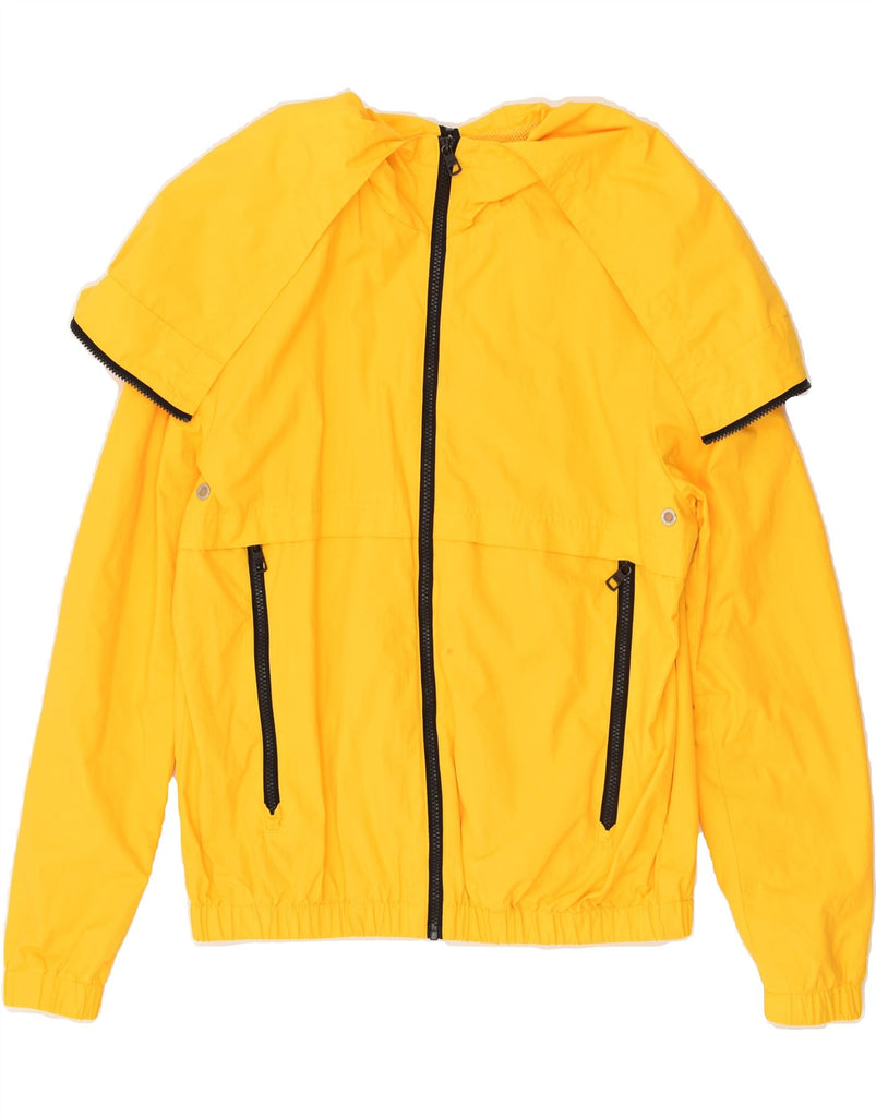 CALVIN KLEIN Womens Loose Fit Rain Jacket UK 14 Medium Yellow Polyamide | Vintage Calvin Klein | Thrift | Second-Hand Calvin Klein | Used Clothing | Messina Hembry 