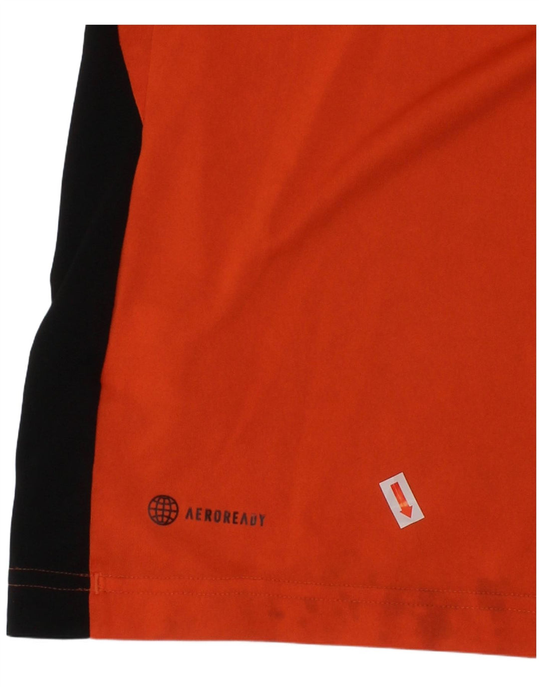ADIDAS Boys Aeroready T-Shirt Top 11-12 Years Orange Colourblock Polyester