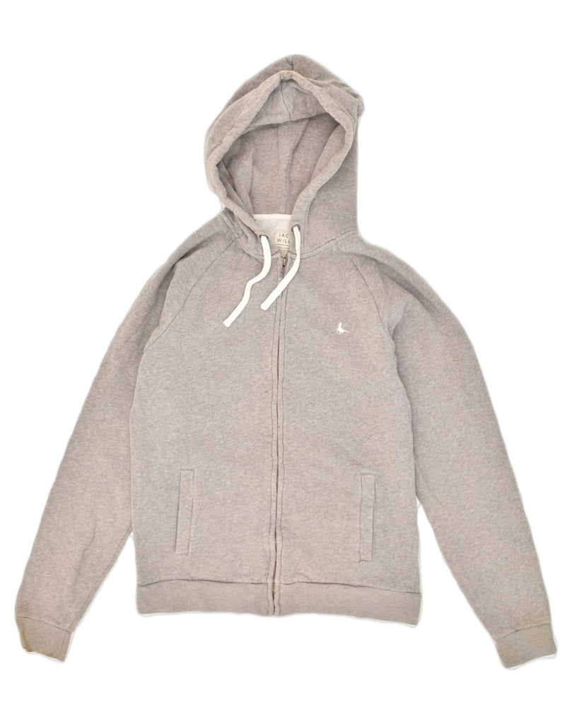 JACK WILLS Mens Zip Hoodie Sweater Large Grey Cotton | Vintage Jack Wills | Thrift | Second-Hand Jack Wills | Used Clothing | Messina Hembry 