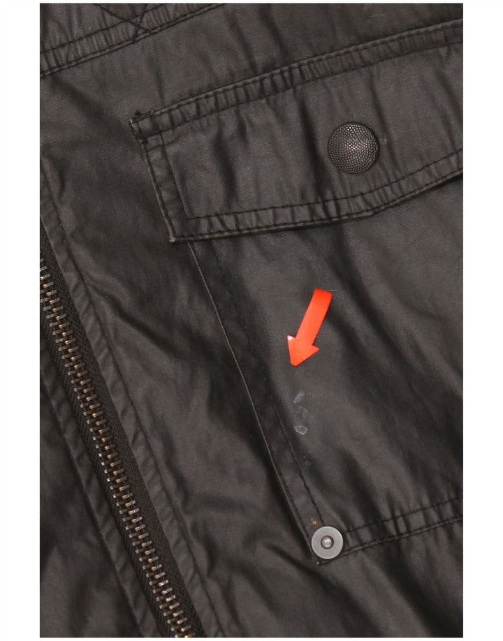 Vintage Mens Utility Jacket UK 40 Large Black Cotton