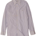 Lacoste Mens Shirt Size 39 Medium Blue Pinstripe Cotton