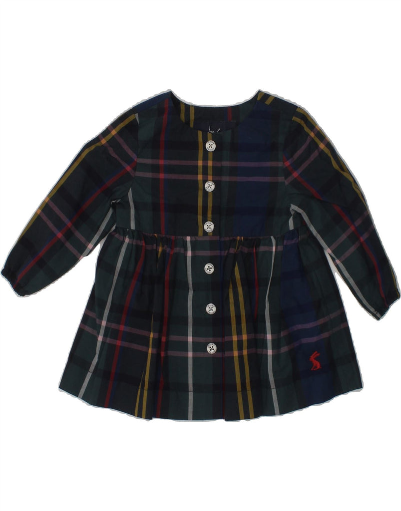 JOULES Baby Girls Long Sleeve Basic Dress 0-3 Months Navy Blue Check | Vintage Joules | Thrift | Second-Hand Joules | Used Clothing | Messina Hembry 