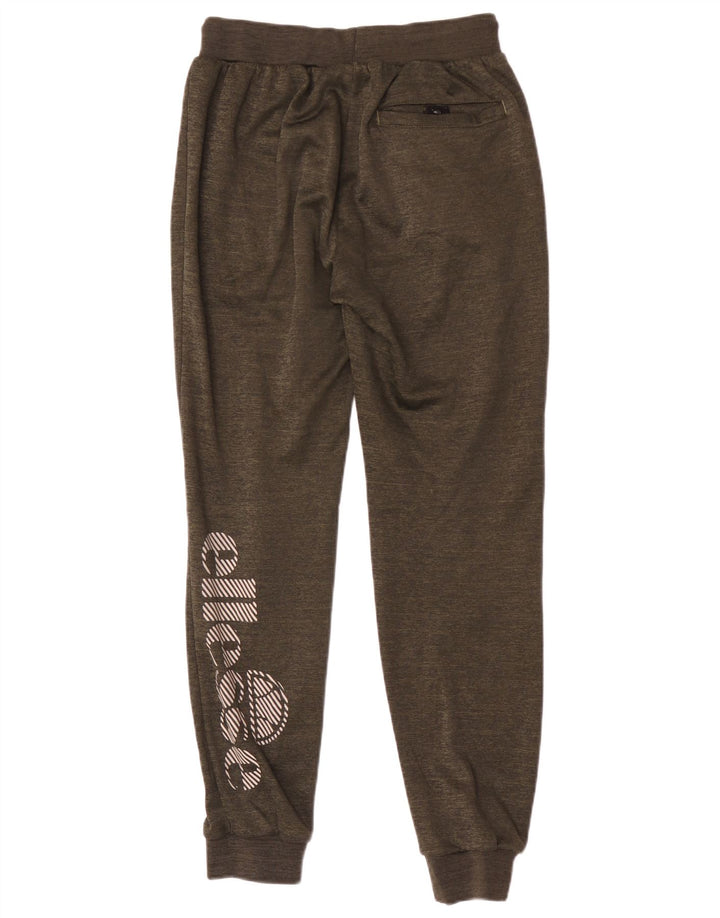 Ellesse Mens Graphic Tracksuit Trousers Joggers Small Khaki Flecked