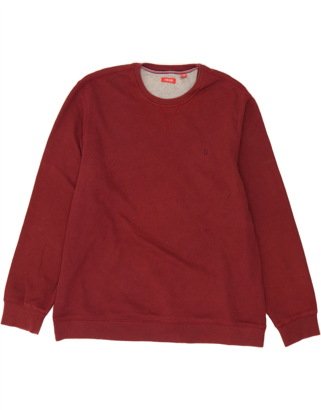 IZOD Mens Sweatshirt Jumper XL Burgundy Cotton Vintage Izod and Second-Hand Izod from Messina Hembry 