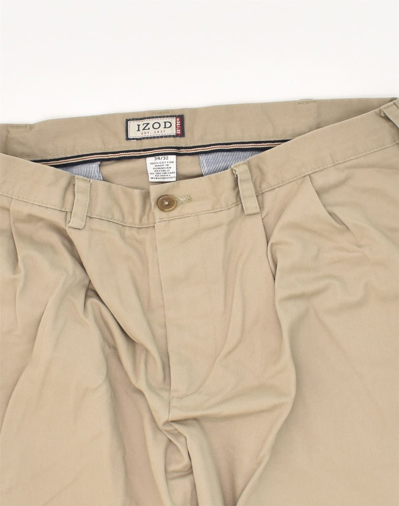 IZOD Mens Pegged Chino Trousers W34 L32  Beige Cotton | Vintage Izod | Thrift | Second-Hand Izod | Used Clothing | Messina Hembry 