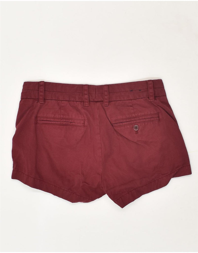 J. CREW Womens Chino Low Waist Hot Pants US 4 Small W32 Maroon Cotton | Vintage J. Crew | Thrift | Second-Hand J. Crew | Used Clothing | Messina Hembry 