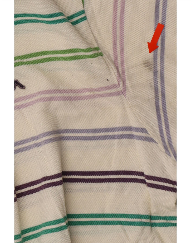 KAPPA Mens Polo Shirt Large Multicoloured Striped Cotton Vintage Kappa and Second-Hand Kappa from Messina Hembry 
