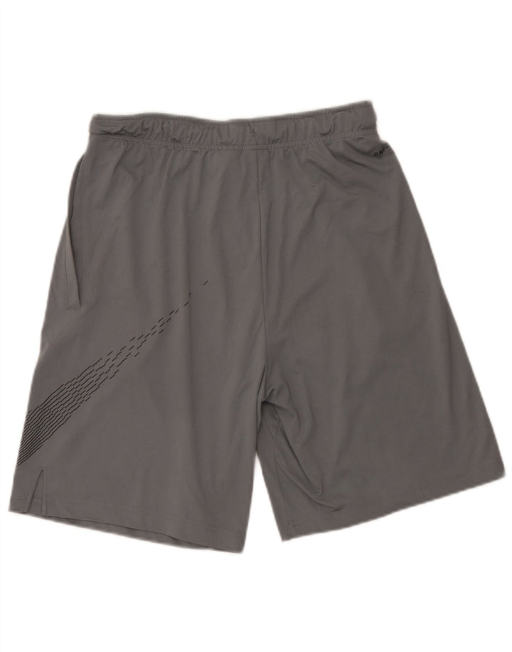 Nike Mens Dri Fit Graphic Sport Shorts Medium  Grey Polyester