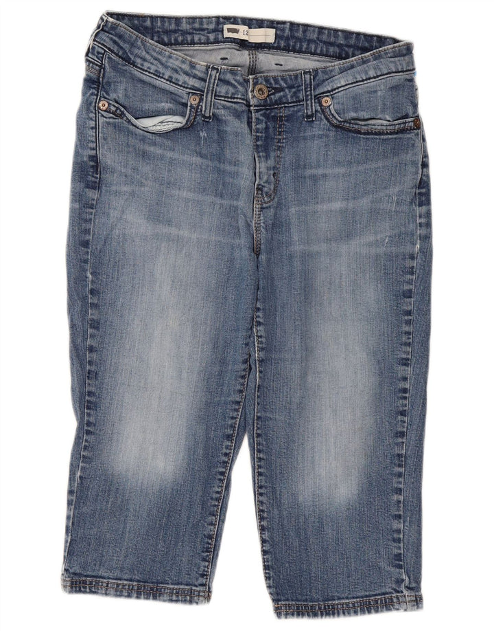 LEVI'S Womens Capri Jeans US 12 Large W31 L18 Blue Cotton