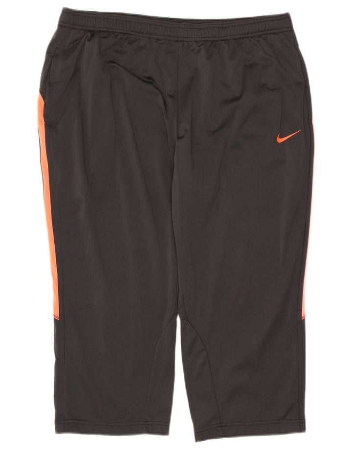 Nike Womens Capri Tracksuit Trousers UK 18 XL  Grey Colourblock Polyester