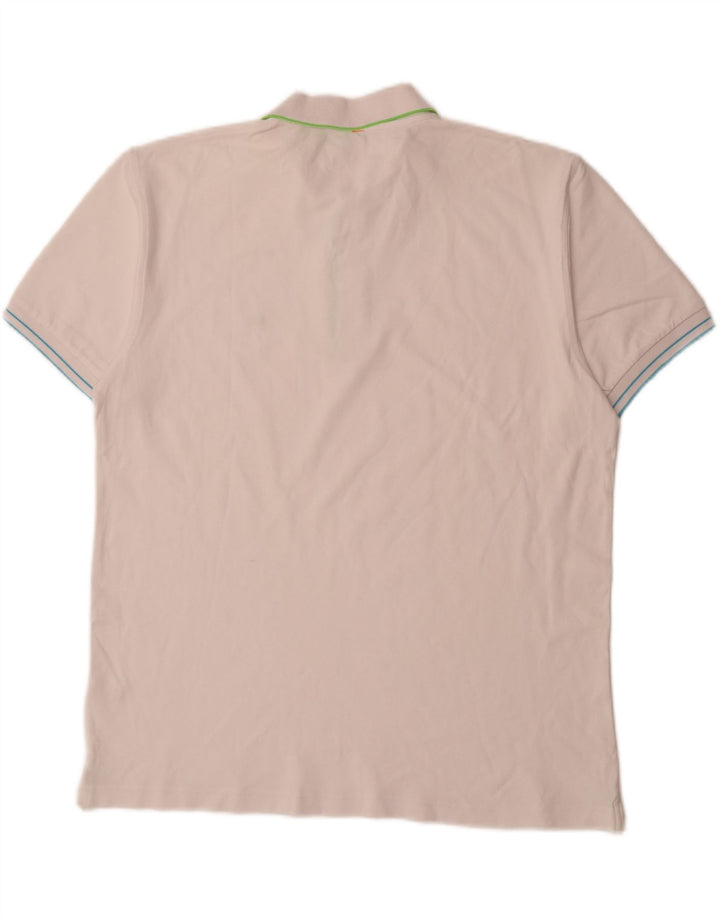SUN68 Mens Polo Shirt 3XL White Cotton Vintage Sun68 and Second-Hand Sun68 from Messina Hembry 