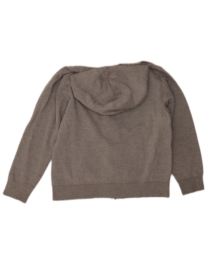 CONVERSE Girls Zip Hoodie Sweater 13-14 Years XL Grey Cotton
