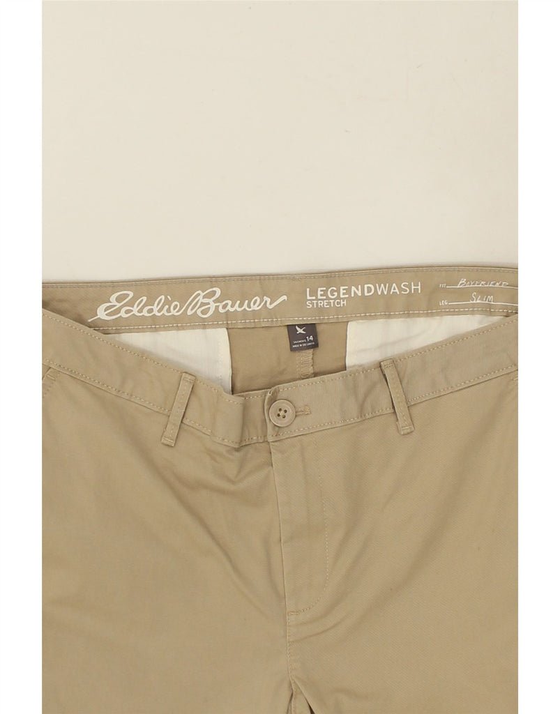 EDDIE BAUER Womens Boyfriend Fit Chino Trousers UK 14 Large W34 L31  Beige | Vintage Eddie Bauer | Thrift | Second-Hand Eddie Bauer | Used Clothing | Messina Hembry 