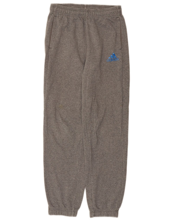 Adidas Boys Tracksuit Trousers Joggers 13-14 Years Grey Cotton