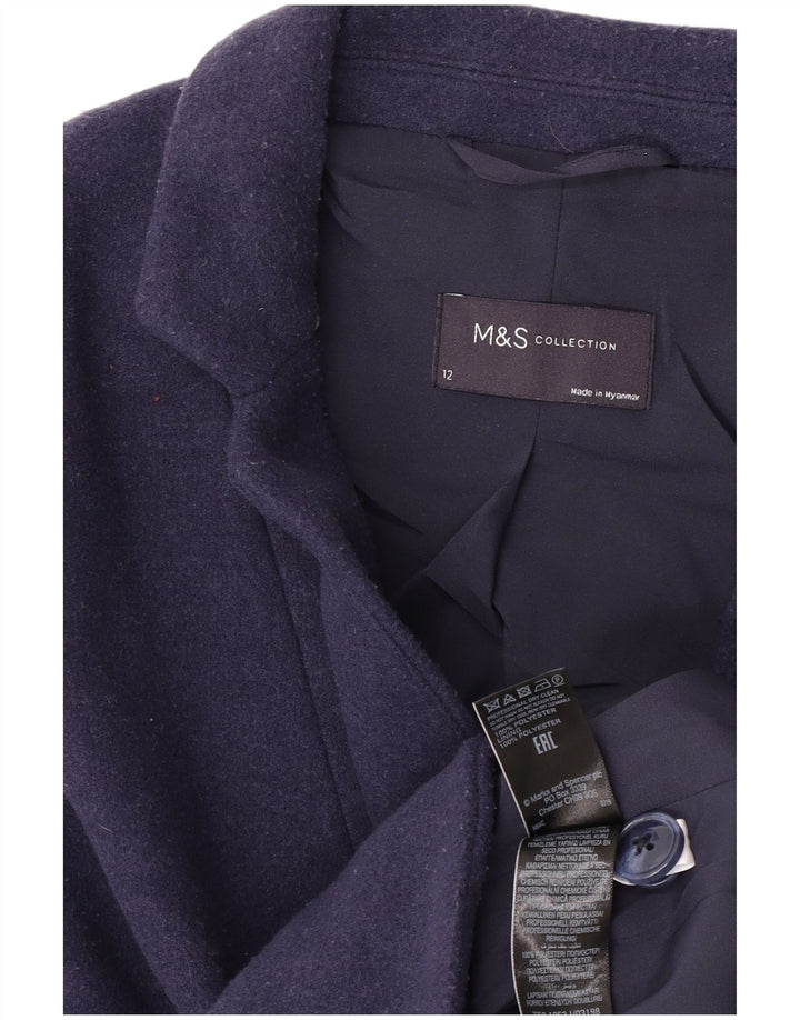 Marks & Spencer Womens 2 Button Blazer Jacket UK 12 Medium Navy Blue