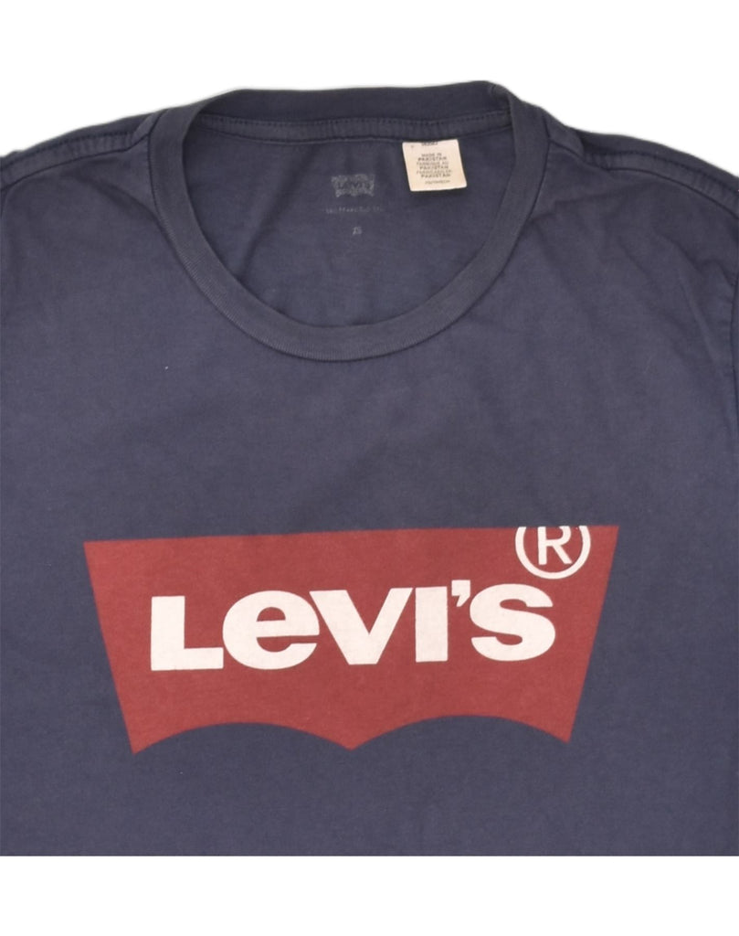 LEVI'S Mens Graphic T-Shirt Top XS Blue Cotton | Vintage Levi's | Thrift | Second-Hand Levi's | Used Clothing | Messina Hembry 