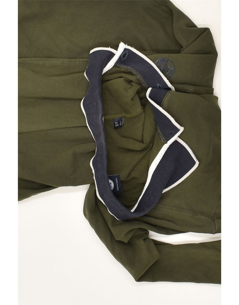 NORTH SAILS Mens Long Sleeve Polo Shirt Medium Green Cotton | Vintage North Sails | Thrift | Second-Hand North Sails | Used Clothing | Messina Hembry 