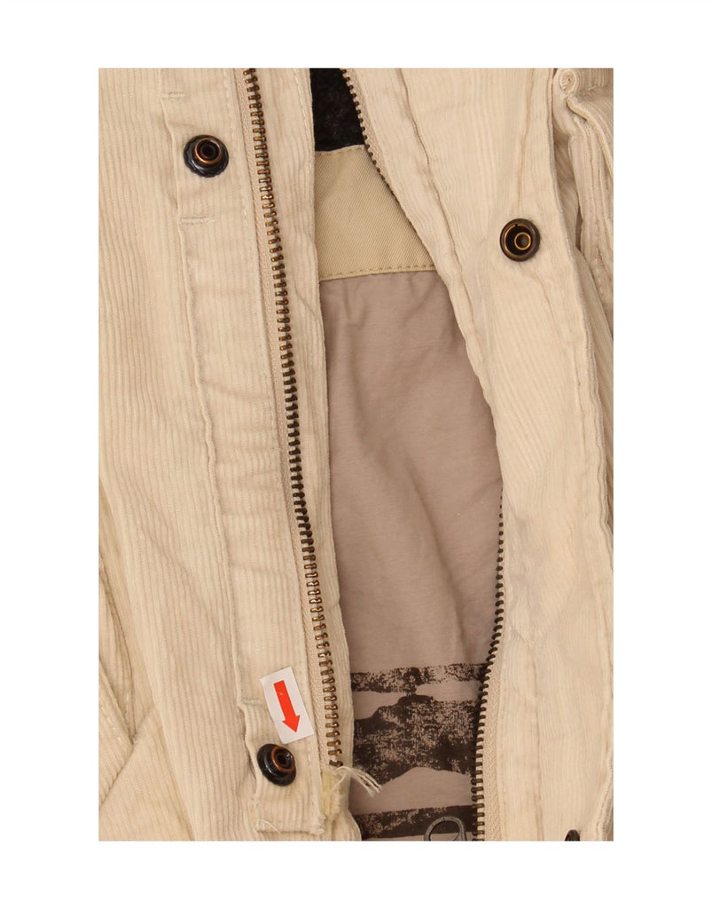 NAPAPIJRI Mens Corduroy Jacket UK 40 Large Beige Cotton Vintage Napapijri and Second-Hand Napapijri from Messina Hembry 