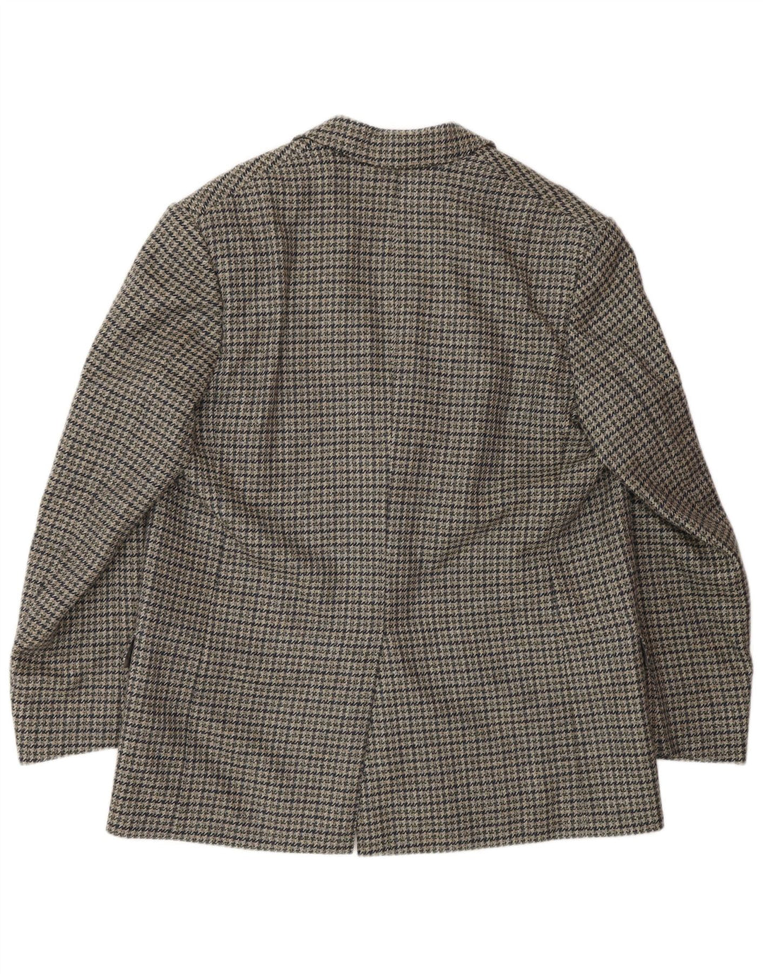 Ermenegildo Zegna Mens 2 Button Blazer Jacket UK 40 Medium Grey Houndstooth
