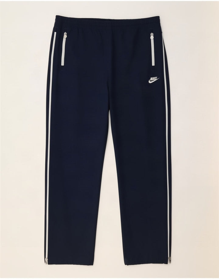 Nike Mens Tracksuit Trousers Large Navy Blue Polyester