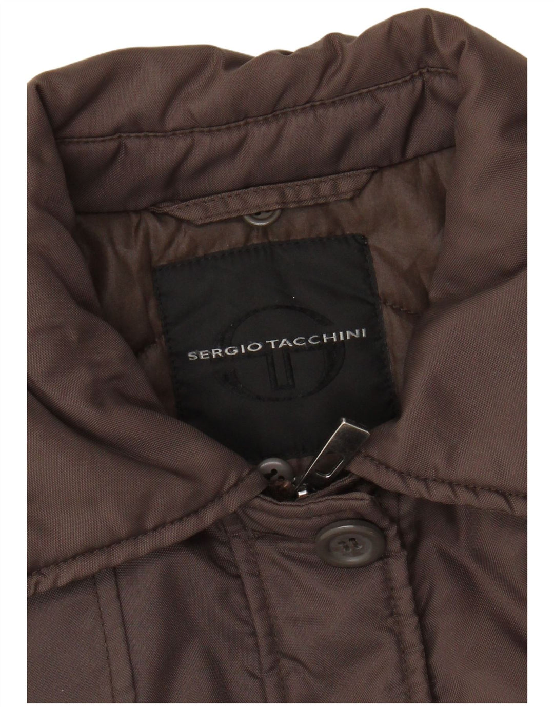 SERGIO TACCHINI Womens Padded Coat UK 14 Medium Brown