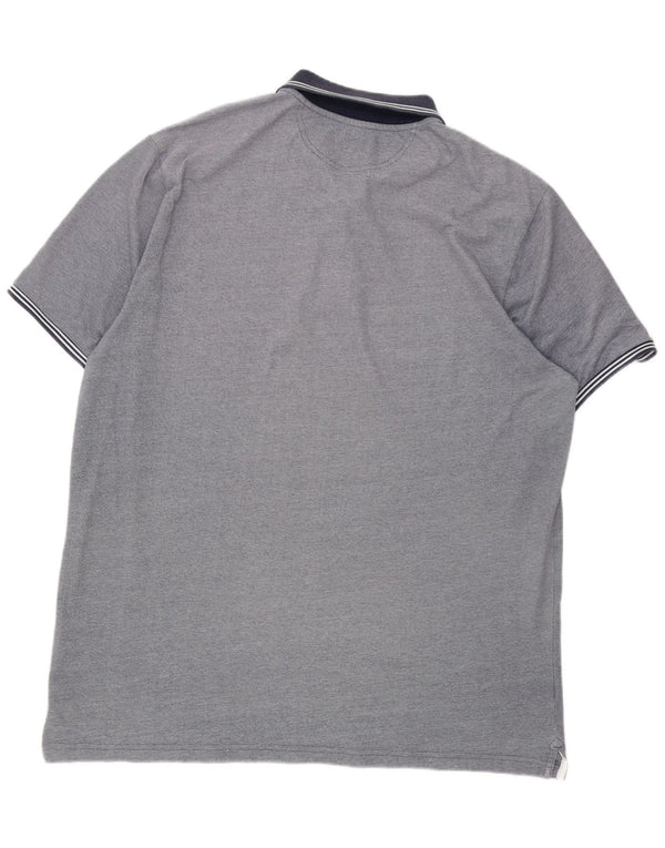 Champion Mens Easy Fit Polo Shirt 4XL Blue Flecked Cotton