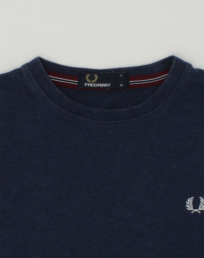 FRED PERRY Boys T-Shirt Top 10-11 Years Medium Navy Blue Cotton | Vintage Fred Perry | Thrift | Second-Hand Fred Perry | Used Clothing | Messina Hembry 