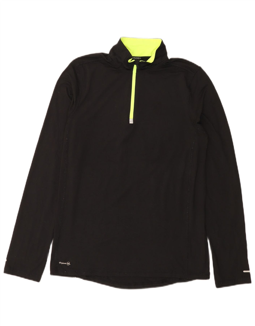 RUSSELL ATHLETIC Boys Pullover Tracksuit Top 15-16 Years 2XL Black