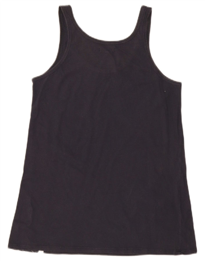 Wrangler Womens Graphic Vest Top UK 10 Small Navy Blue
