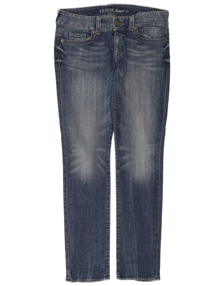 Guess Mens Stretch Slim Jeans W33 L32 Blue Cotton
