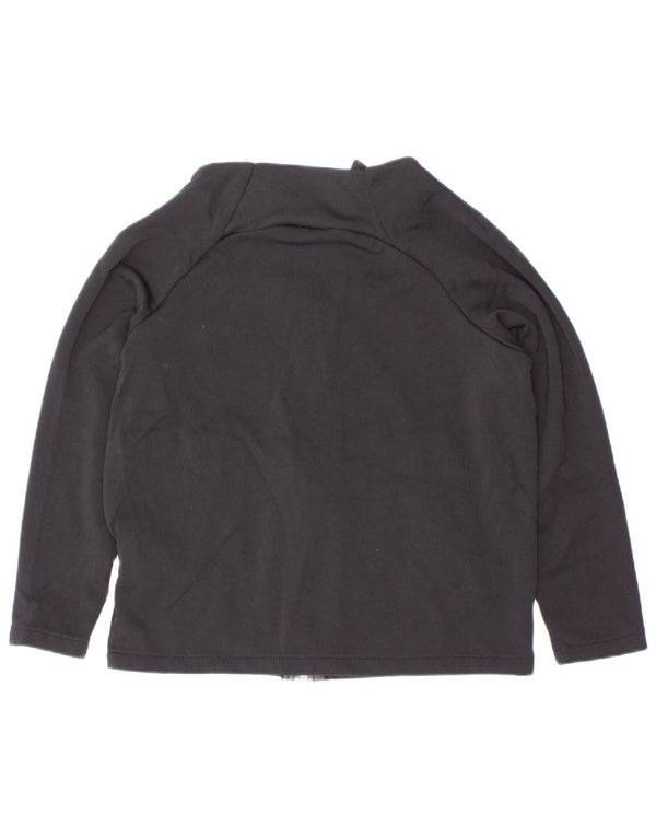 Nike Girls Dri Fit Tracksuit Top Jacket 4-5 Years Small Black Polyester