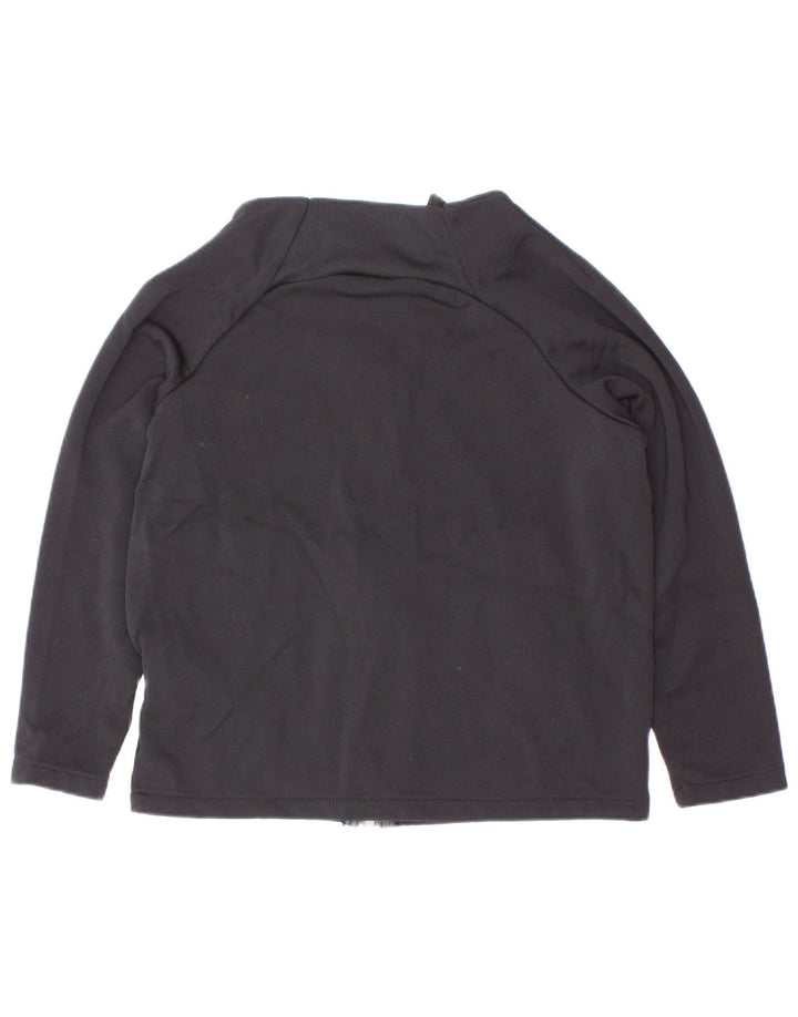 Nike Girls Dri Fit Tracksuit Top Jacket 4-5 Years Small Black Polyester