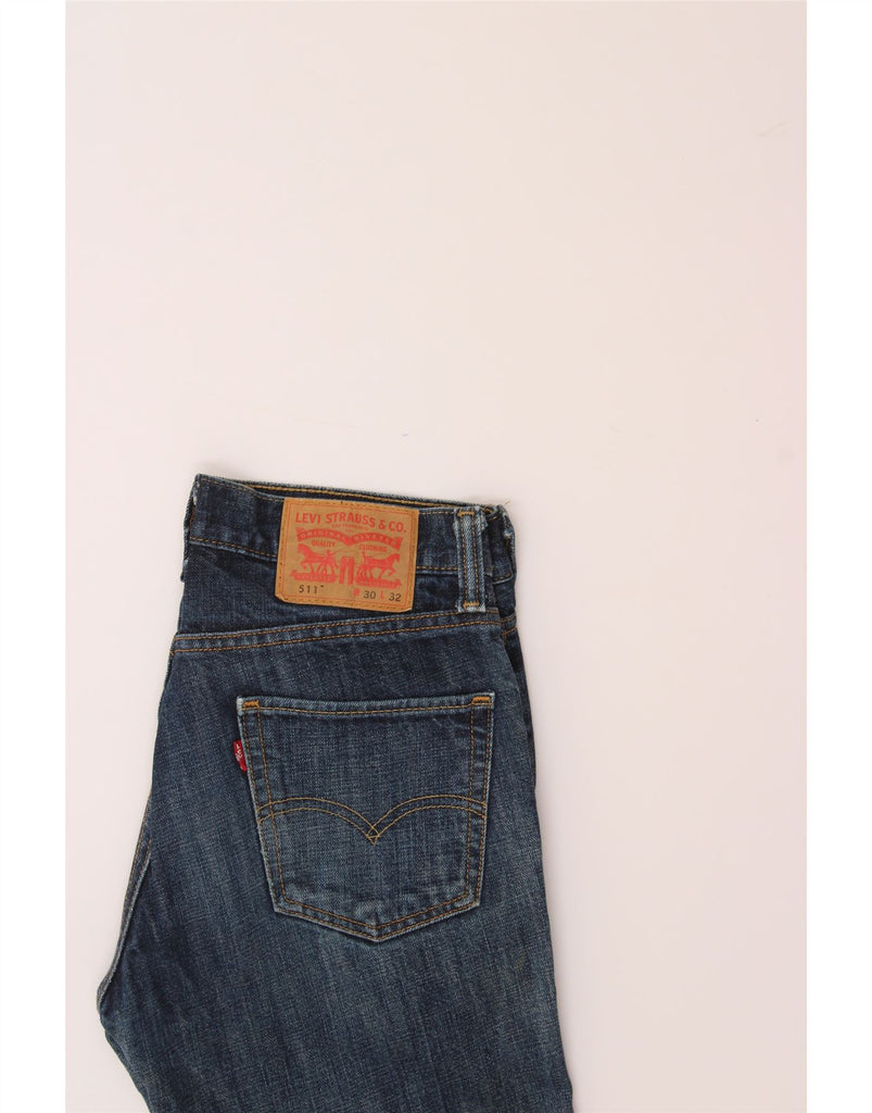 LEVI'S Mens 511 Slim Jeans W30 L32 Blue Cotton Vintage Levi's and Second-Hand Levi's from Messina Hembry 