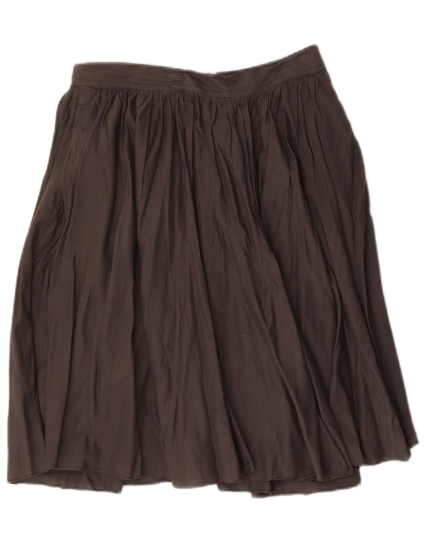 J. Crew Womens Pleated Skirt US 4 Small W30  Grey Cotton