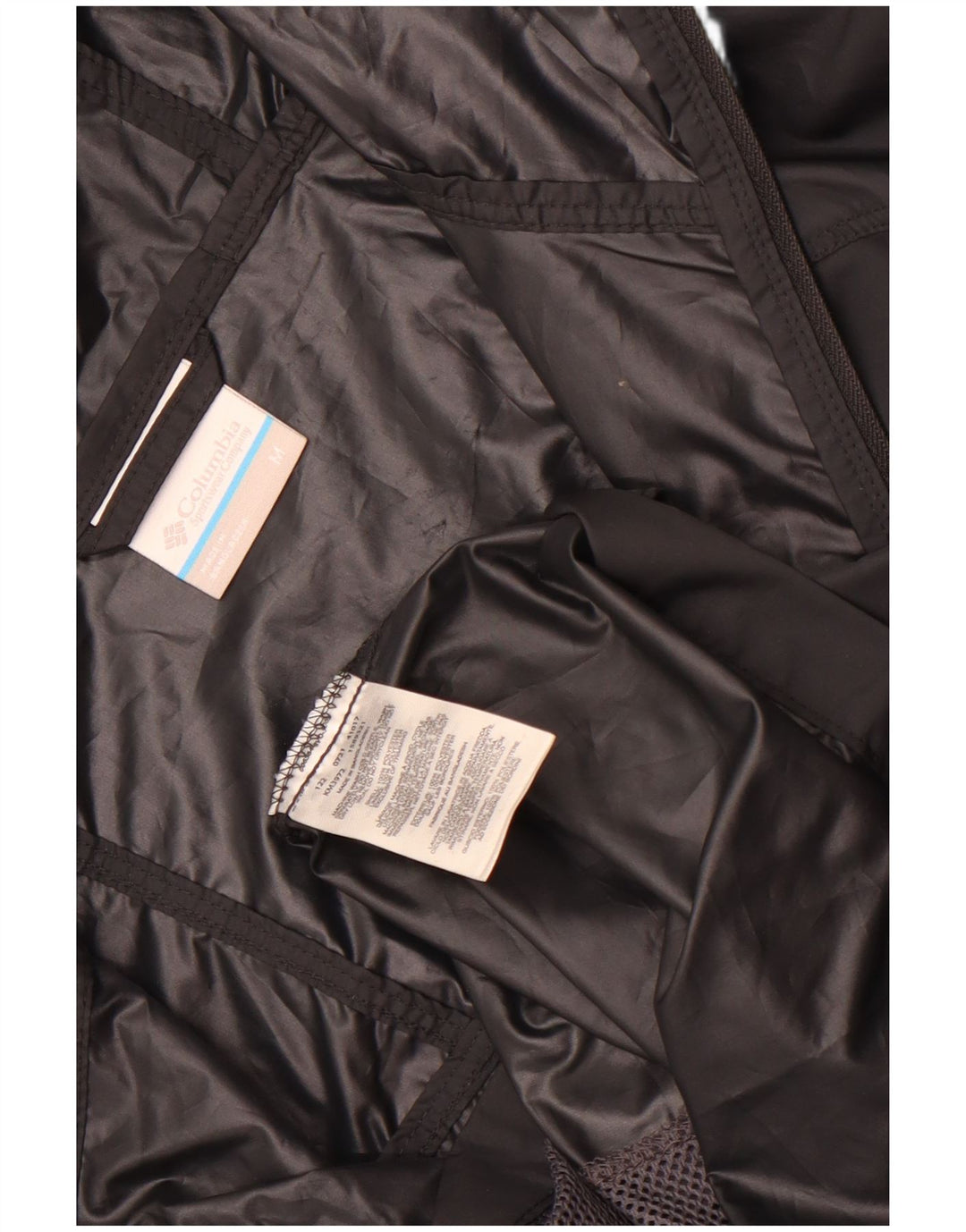 Columbia Mens Hooded Rain Jacket UK 38 Medium Black Polyester