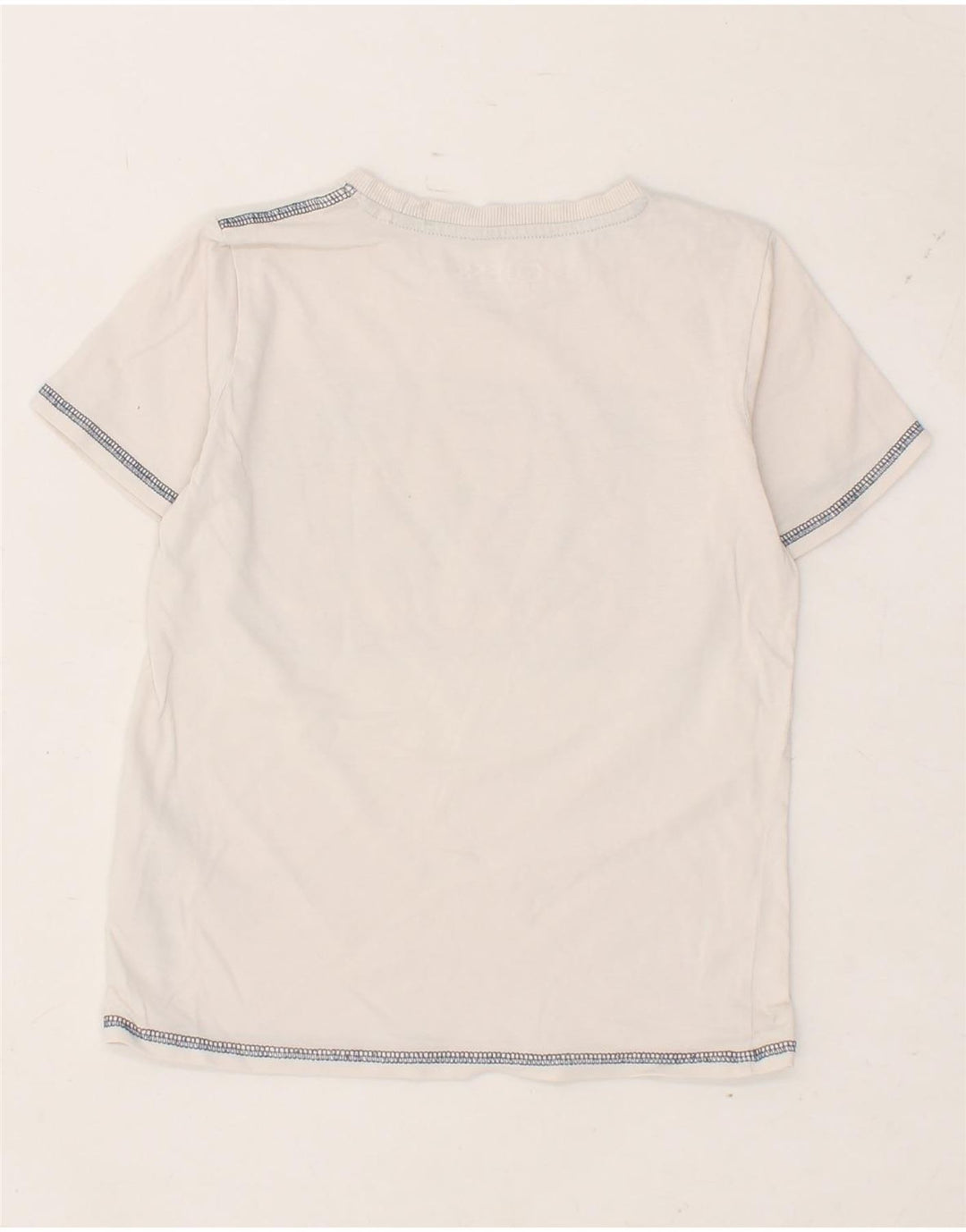 GUESS Boys Graphic T-Shirt Top 7-8 Years Off White Cotton Vintage Guess and Second-Hand Guess from Messina Hembry 