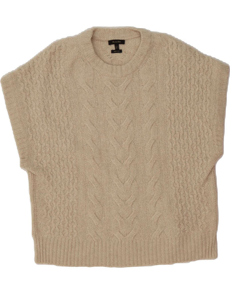 MASSIMO DUTTI Womens Crew Neck Jumper Sweater UK 14 Medium Grey Vintage Massimo Dutti and Second-Hand Massimo Dutti from Messina Hembry 