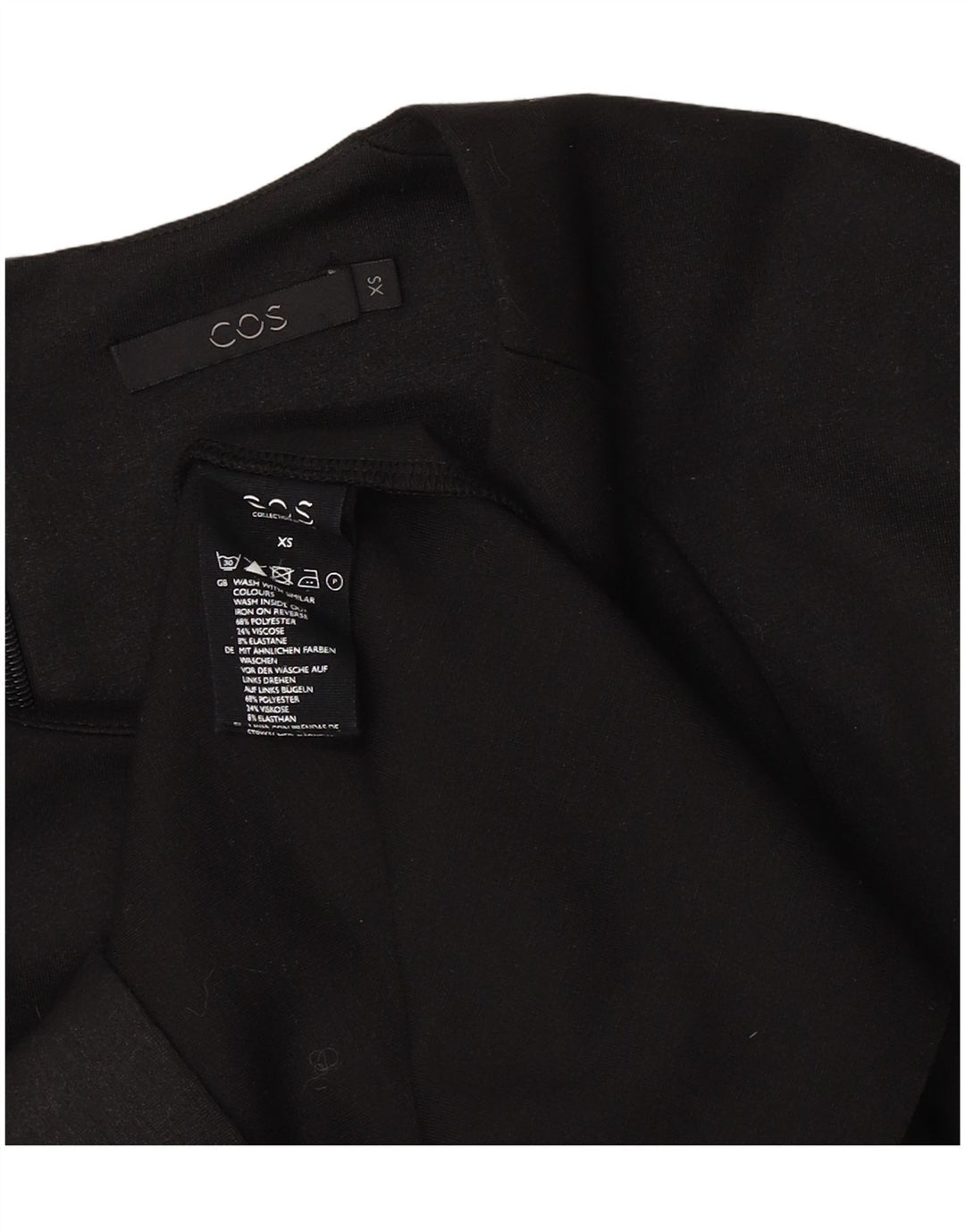 Cos Womens Long Sleeve Sheath Dress UK 6 XS Black Polyester