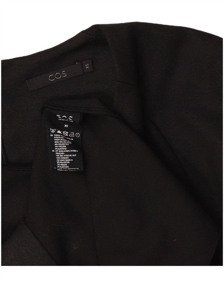 Cos Womens Long Sleeve Sheath Dress UK 6 XS Black Polyester