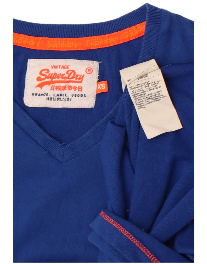 Superdry Mens T-Shirt Top XS Blue Cotton