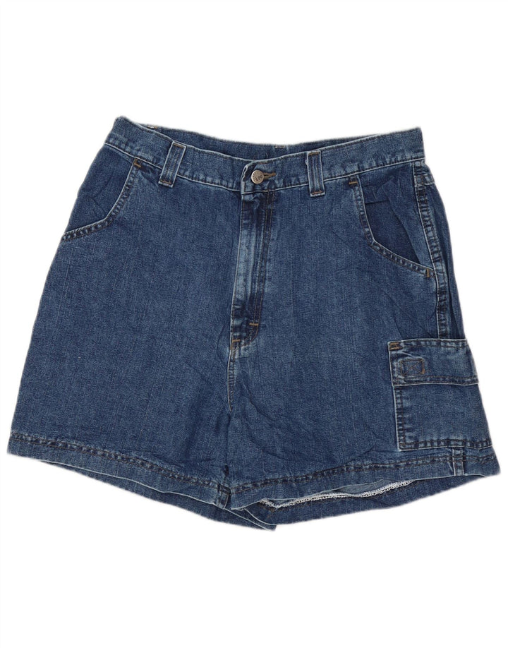 Lee Womens High Waist Cargo Denim Shorts W32 Large Blue