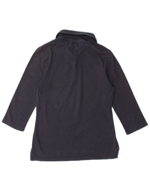 TOMMY HILFIGER Womens Slim Fit Polo Shirt UK 12 Medium Navy Blue