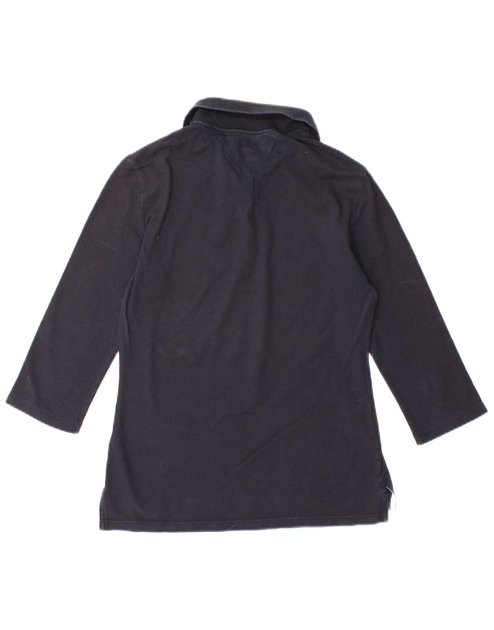 TOMMY HILFIGER Womens Slim Fit Polo Shirt UK 12 Medium Navy Blue