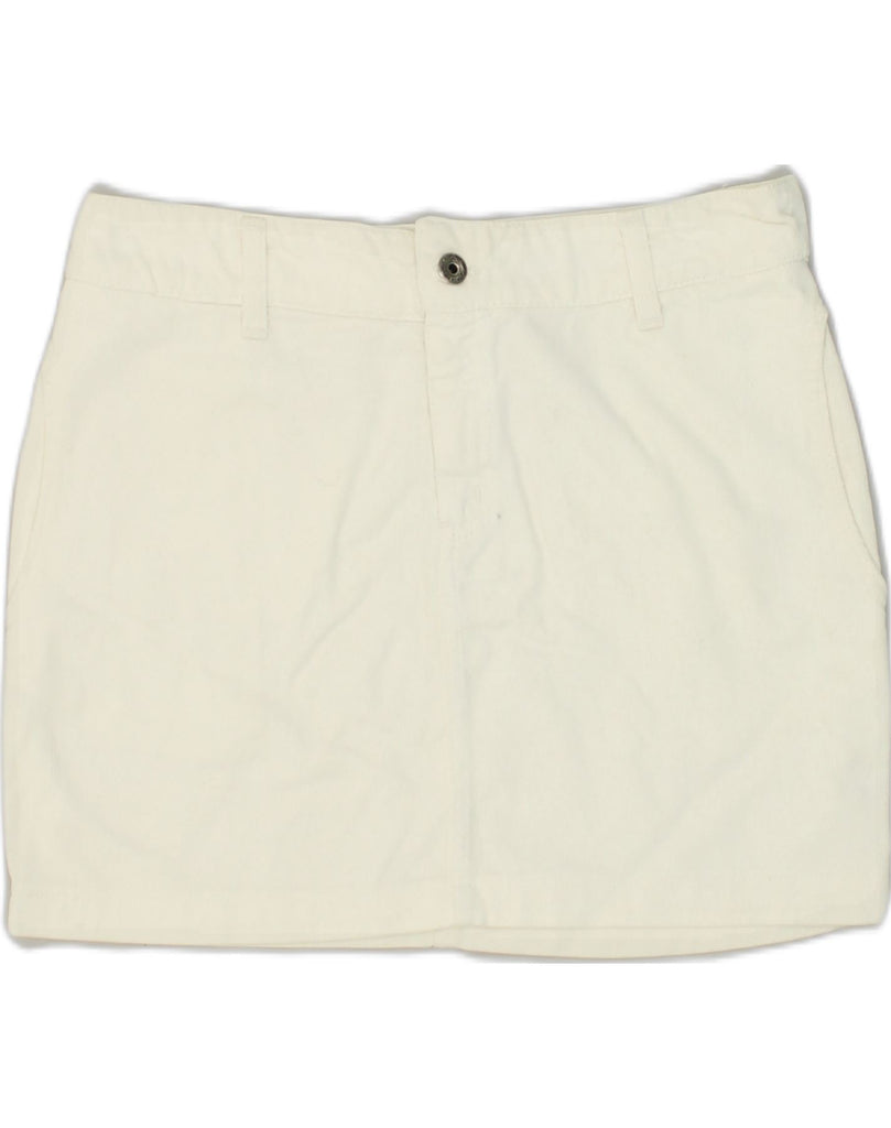 ROY ROGERS Womens Mini Skirt IT 42 Medium W28 White Cotton | Vintage Roy Rogers | Thrift | Second-Hand Roy Rogers | Used Clothing | Messina Hembry 