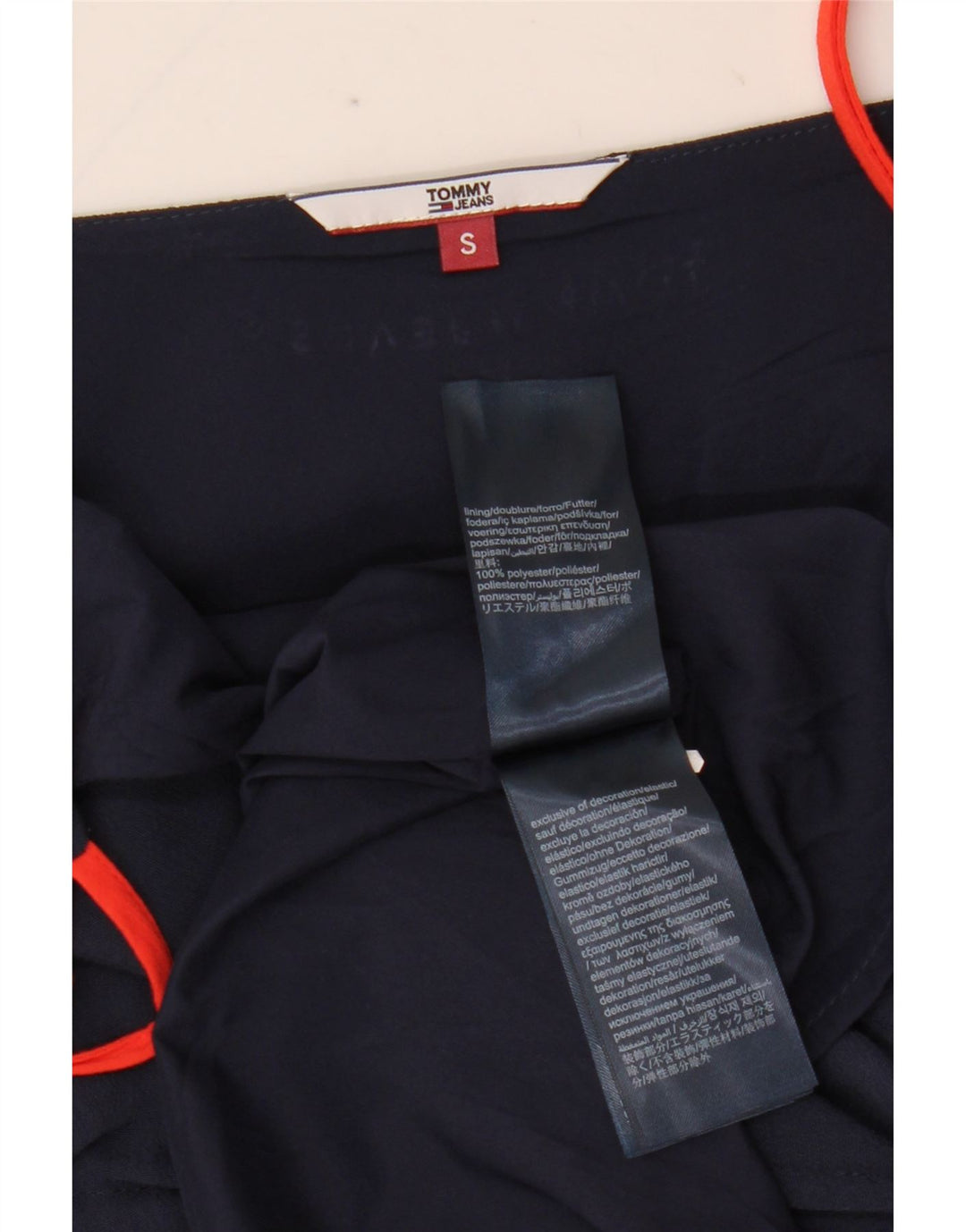 Tommy Hilfiger Womens Slip Dress UK 10 Small Navy Blue Polyester