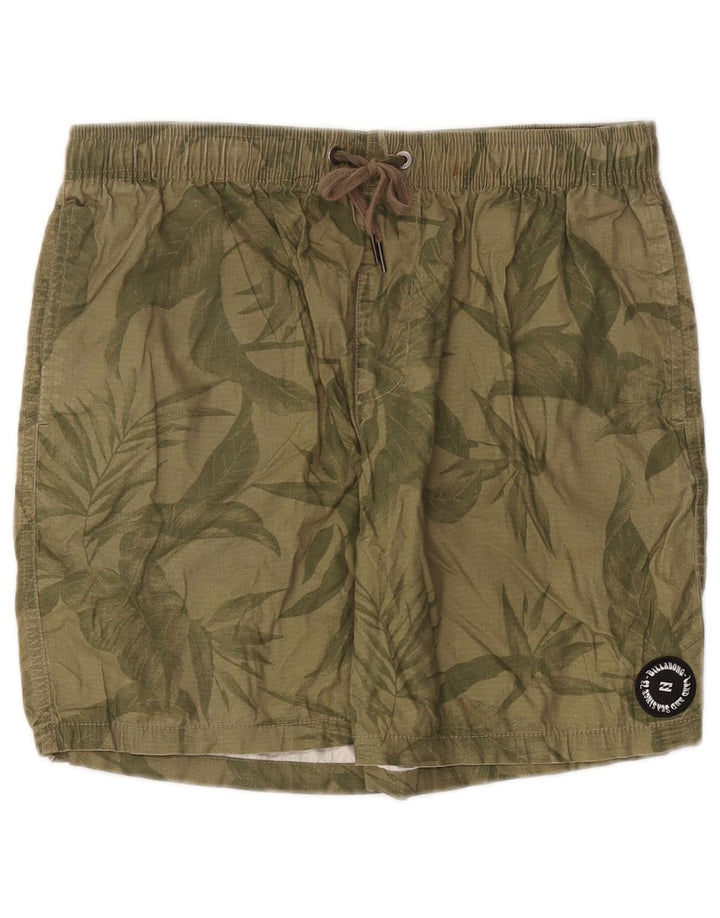 Billabong Mens Sport Shorts Medium  Khaki Floral