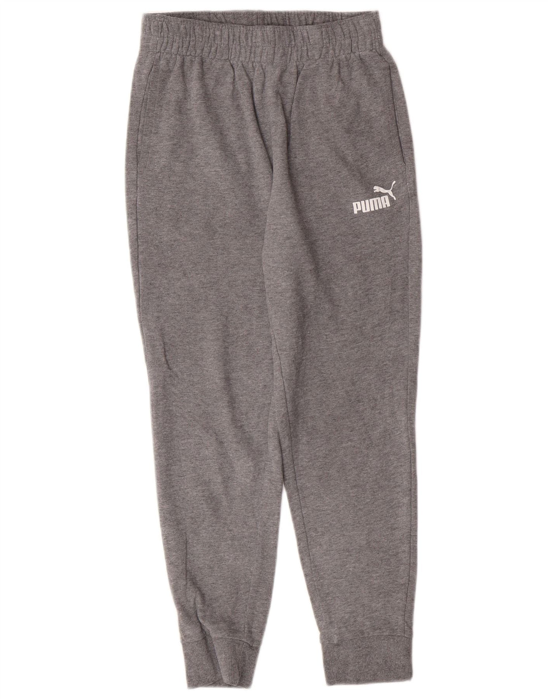 Puma Boys Tracksuit Trousers Joggers 10-11 Years Medium Grey Cotton