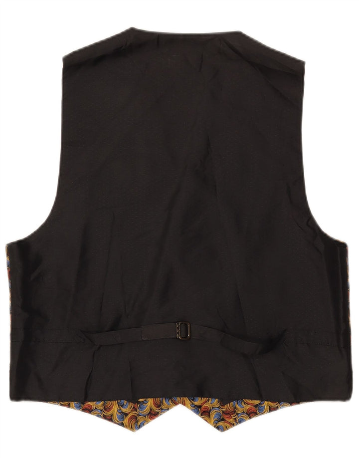 Vintage Mens Waistcoat Medium Multicoloured Paisley Silk